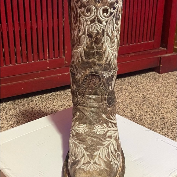 Corral Women’s Western Boots Size 7 M Brown Embroideried Leather Rodeo Cowgirl - Picture 6 of 6